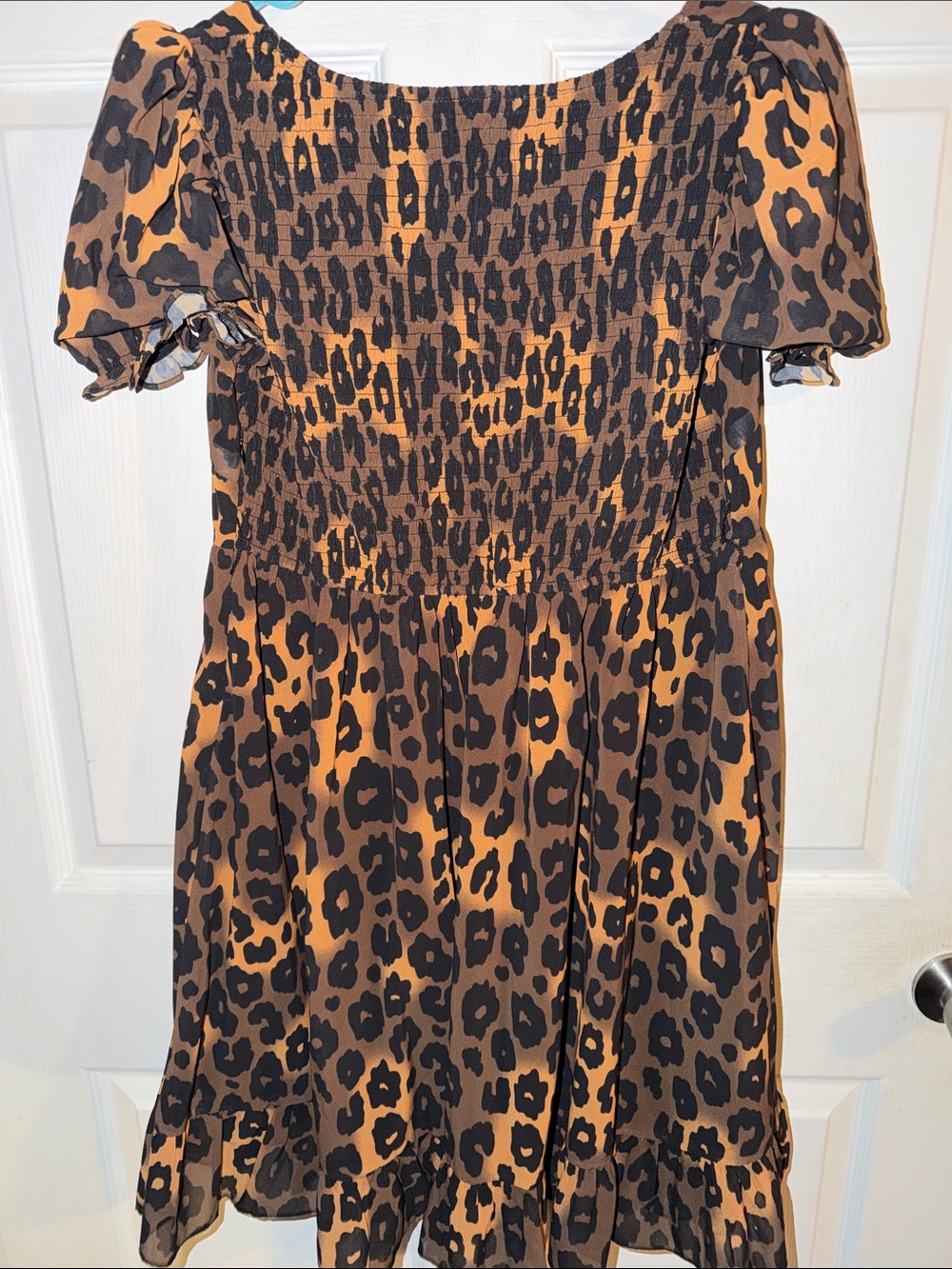 Sourpuss Leopard Print Dress - Black & Brown - Picture 3 of 6